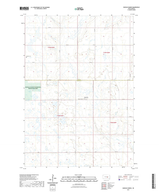 Duncan Church South Dakota US Topo Map Image