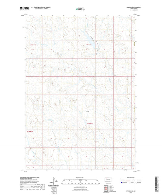 Durkee Lake South Dakota US Topo Map Image