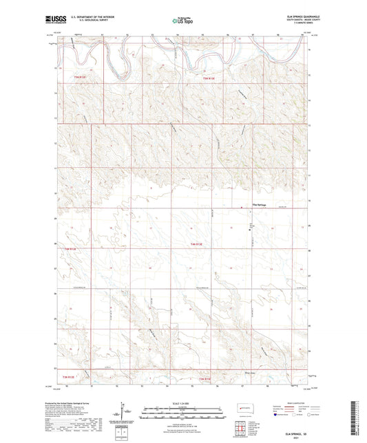 Elm Springs South Dakota US Topo Map Image