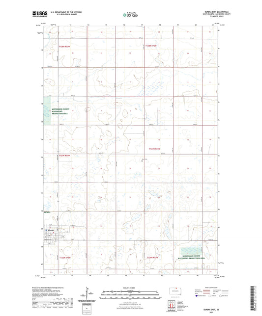 Eureka East South Dakota US Topo Map Image