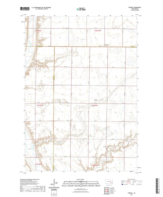 Farwell South Dakota US Topo Map Image