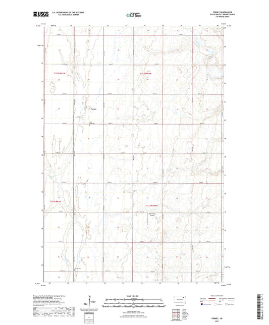 Ferney South Dakota US Topo Map Image