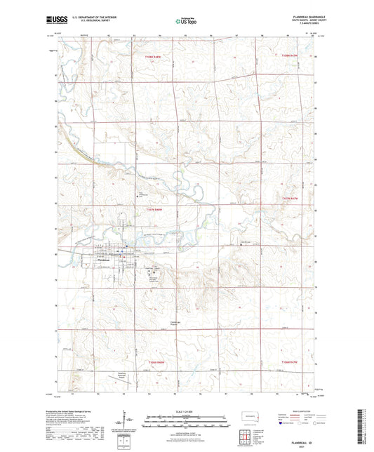 Flandreau South Dakota US Topo Map Image