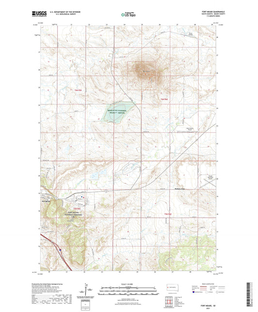 Fort Meade South Dakota US Topo Map Image