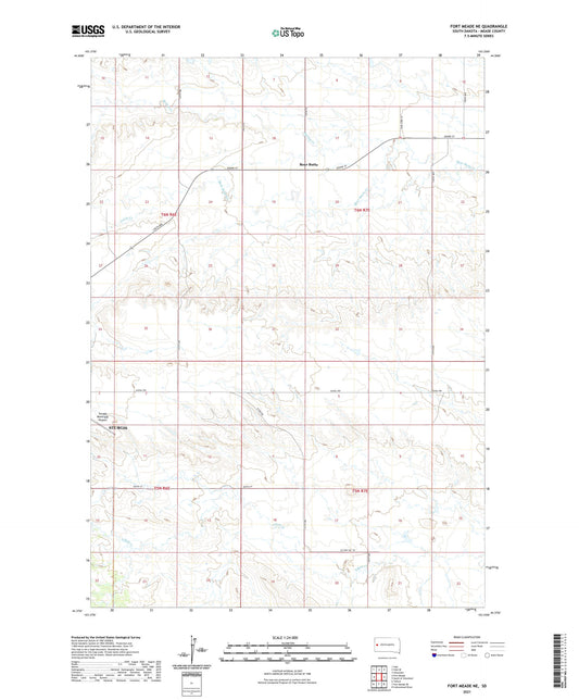 Fort Meade NE South Dakota US Topo Map Image