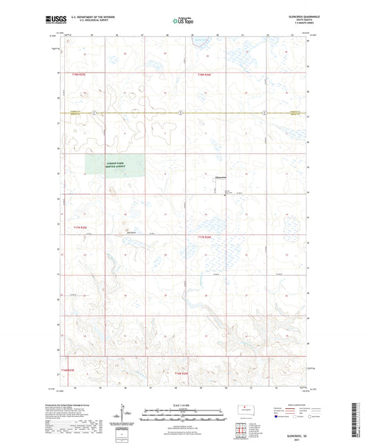 Glencross South Dakota US Topo Map Image