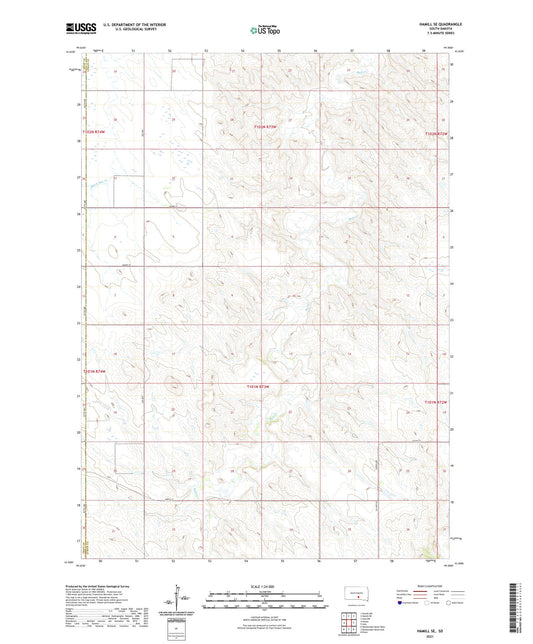 Hamill SE South Dakota US Topo Map Image