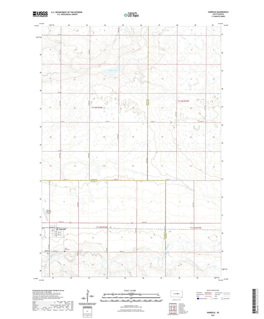 Harrold South Dakota US Topo Map Image