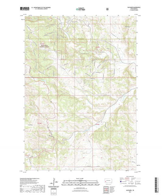 Hayward South Dakota US Topo Map Image
