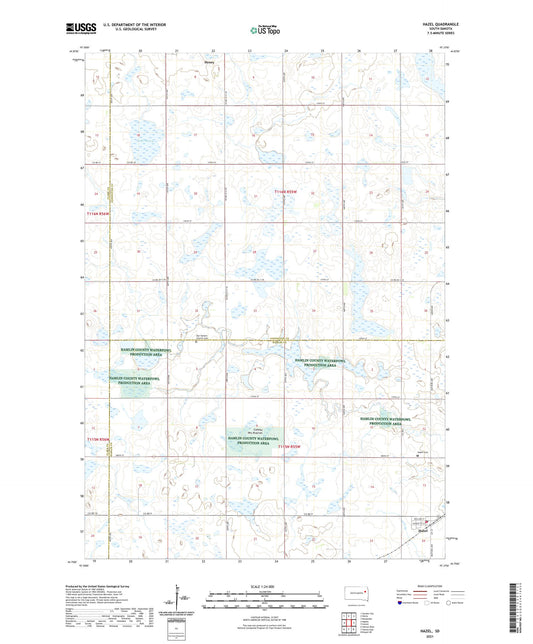Hazel South Dakota US Topo Map Image
