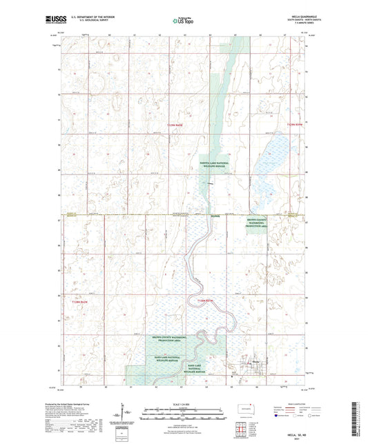 Hecla South Dakota US Topo Map Image