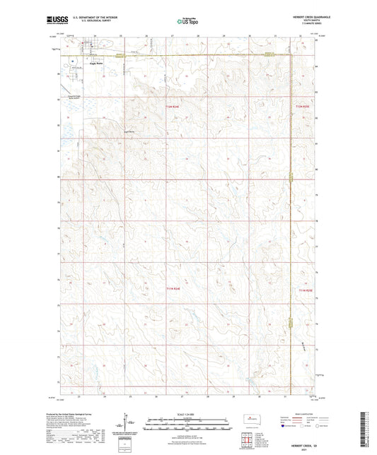 Herbert Creek South Dakota US Topo Map Image
