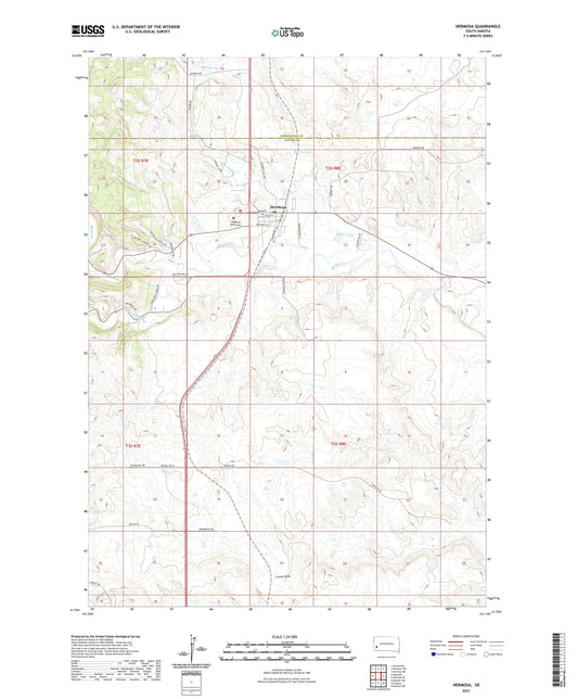 Hermosa South Dakota US Topo Map Image