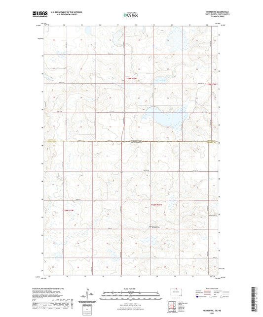 Herreid NE South Dakota US Topo Map Image