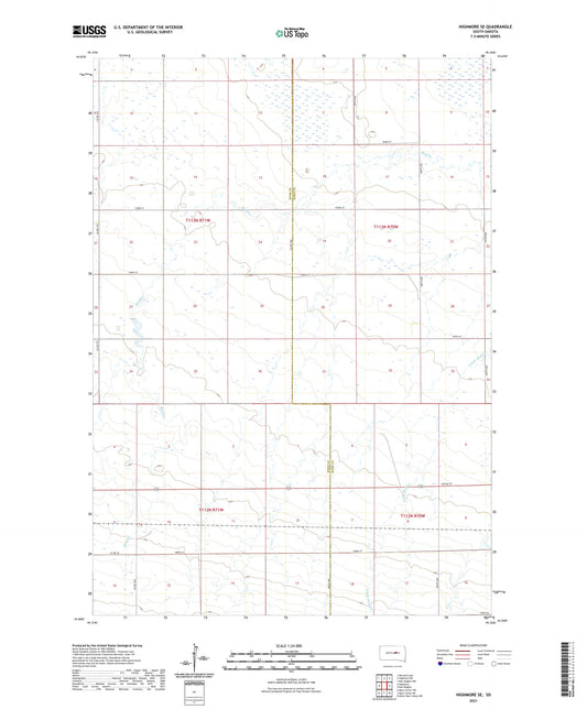 Highmore SE South Dakota US Topo Map Image