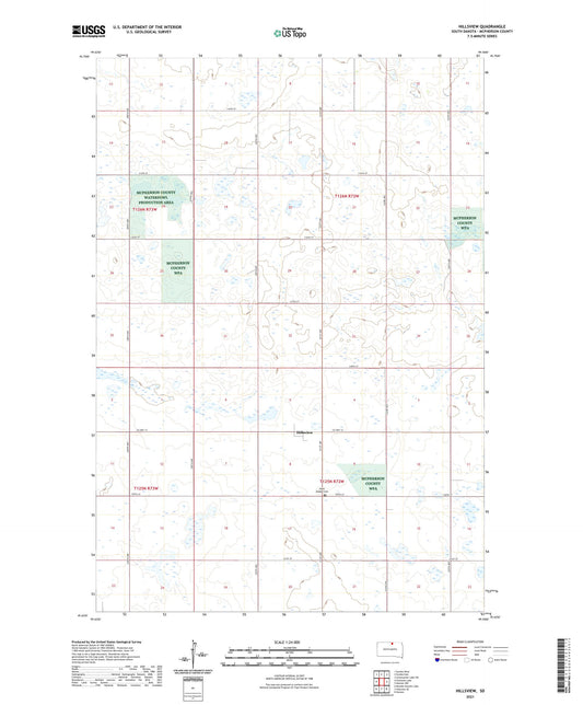 Hillsview South Dakota US Topo Map Image