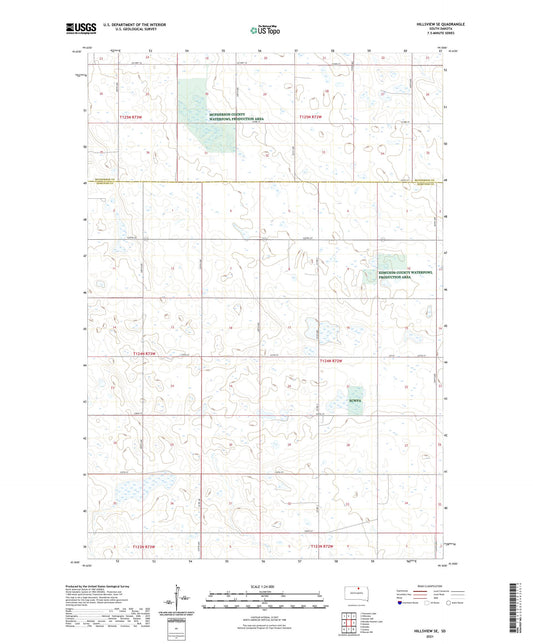 Hillsview SE South Dakota US Topo Map Image