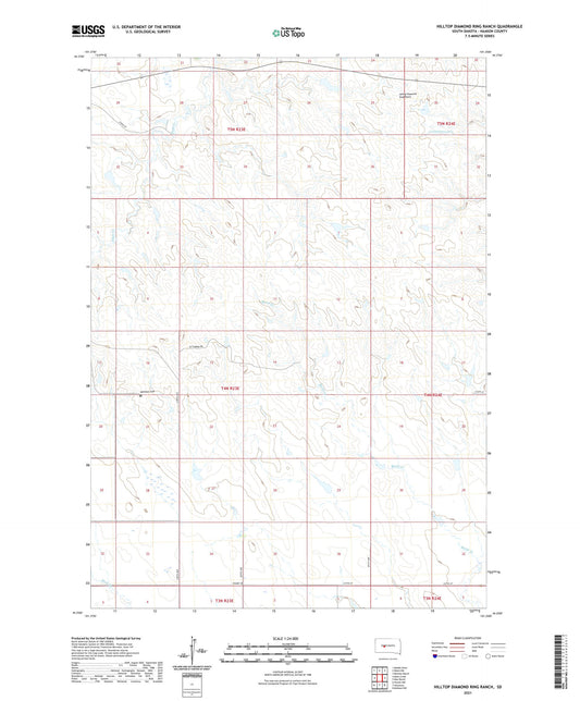 Hilltop Diamond Ring Ranch South Dakota US Topo Map Image