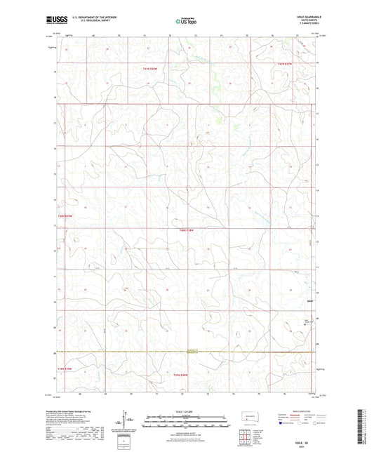 Hisle South Dakota US Topo Map Image
