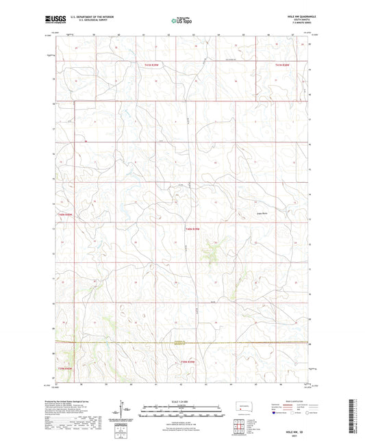 Hisle NW South Dakota US Topo Map Image