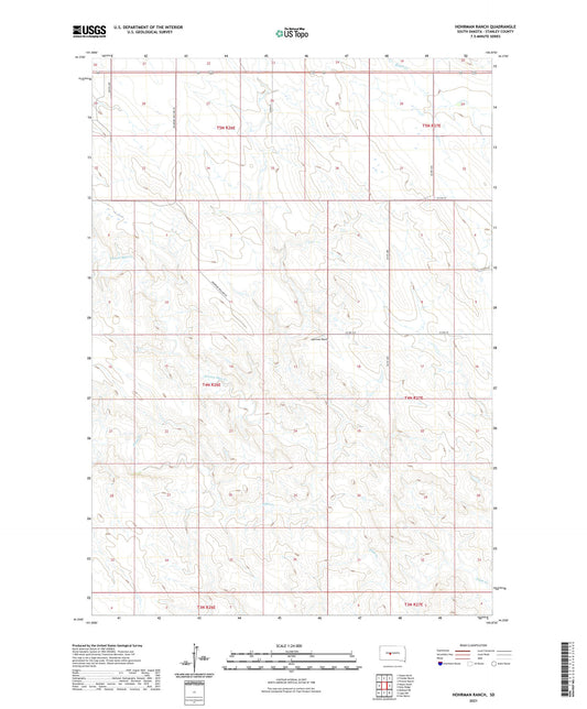 Hohrman Ranch South Dakota US Topo Map Image
