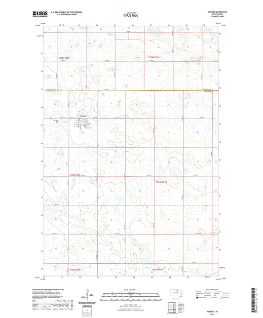 Hosmer South Dakota US Topo Map Image