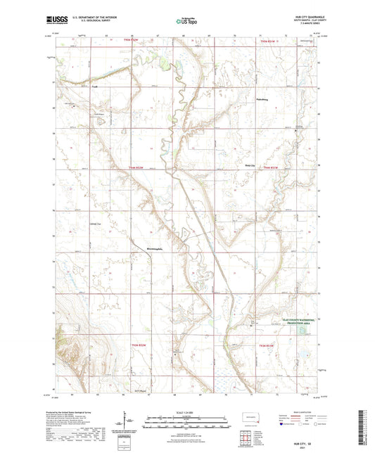 Hub City South Dakota US Topo Map Image