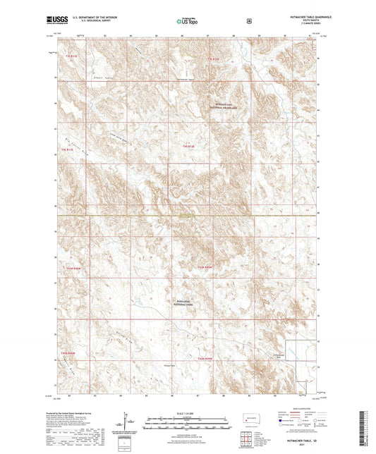Hutmacher Table South Dakota US Topo Map Image