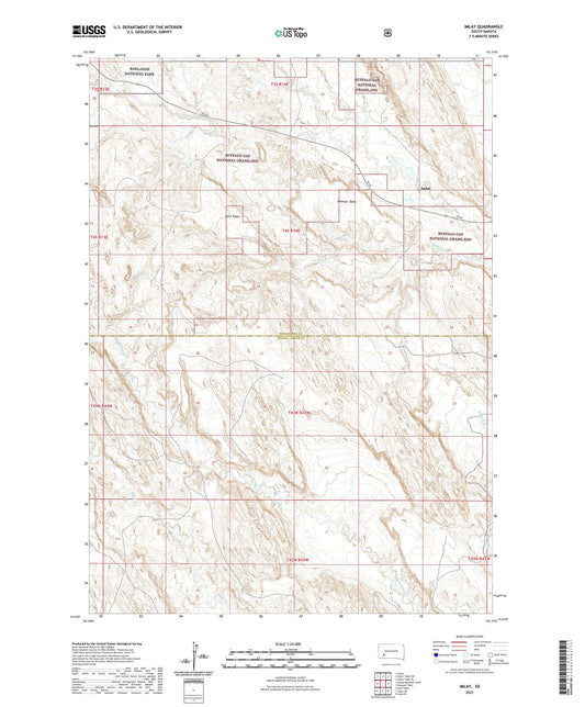 Imlay South Dakota US Topo Map Image