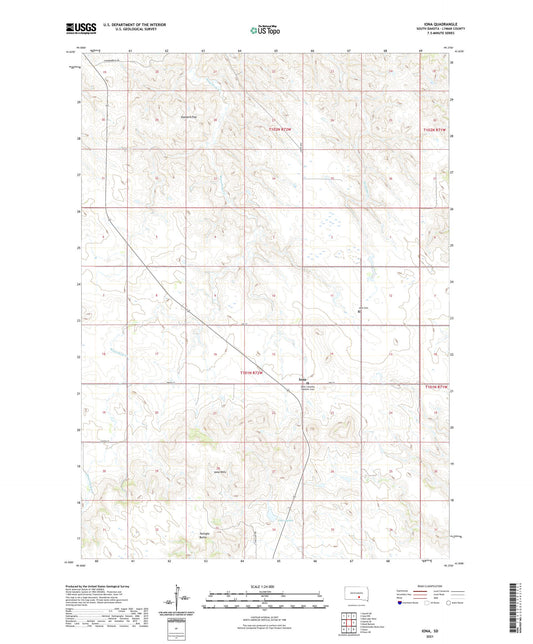 Iona South Dakota US Topo Map Image