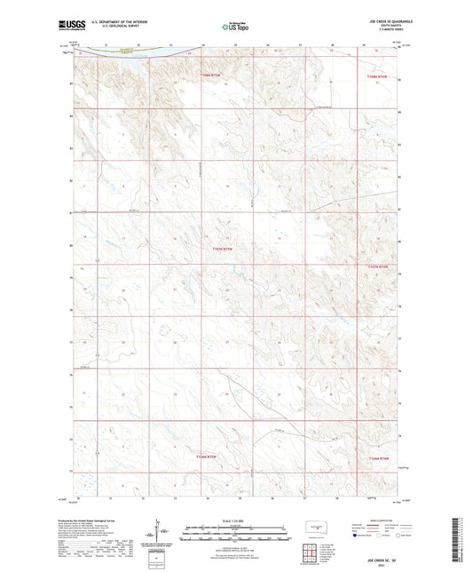 Joe Creek SE South Dakota US Topo Map Image