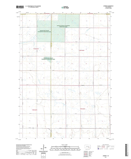 Joubert South Dakota US Topo Map Image