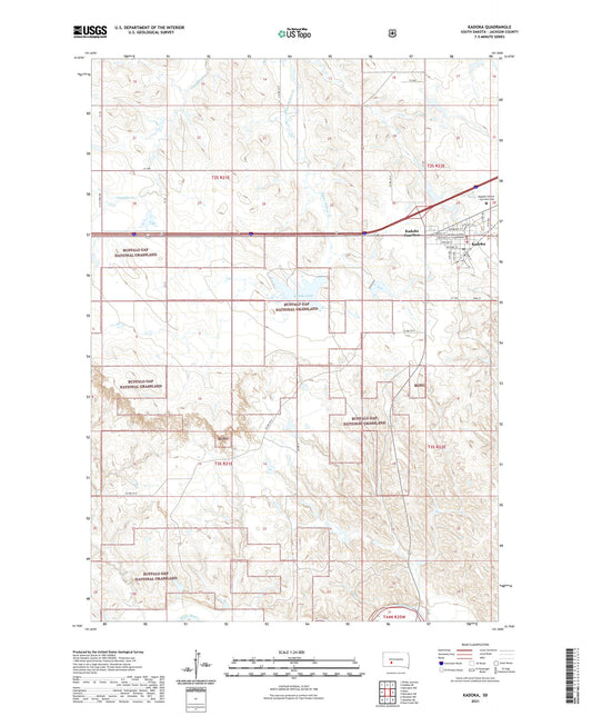 Kadoka South Dakota US Topo Map Image