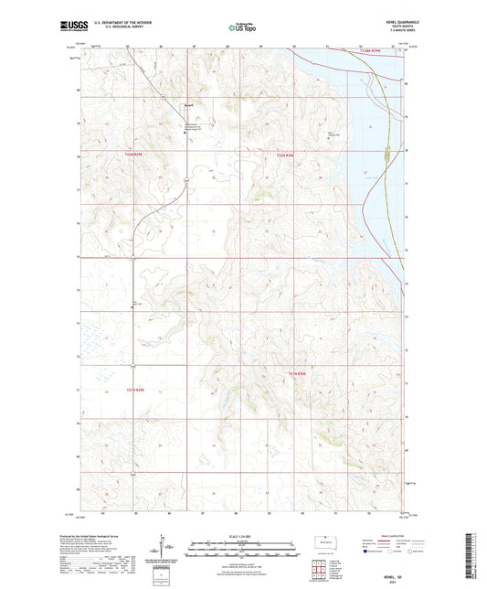 Kenel South Dakota US Topo Map Image