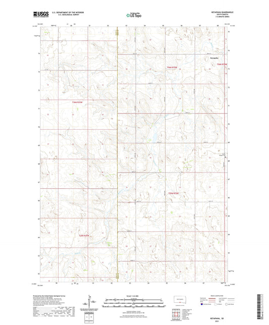 Keyapaha South Dakota US Topo Map Image