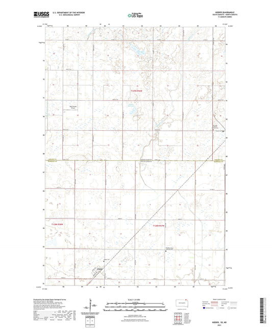 Kidder South Dakota US Topo Map Image