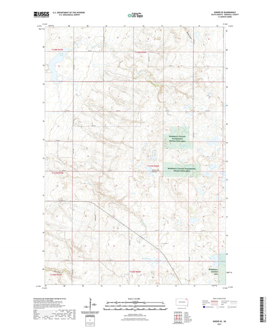 Kidder SE South Dakota US Topo Map Image