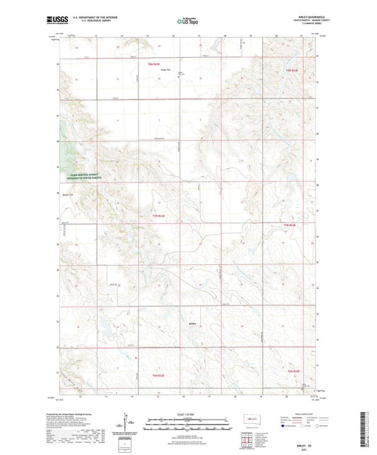 Kirley South Dakota US Topo Map Image