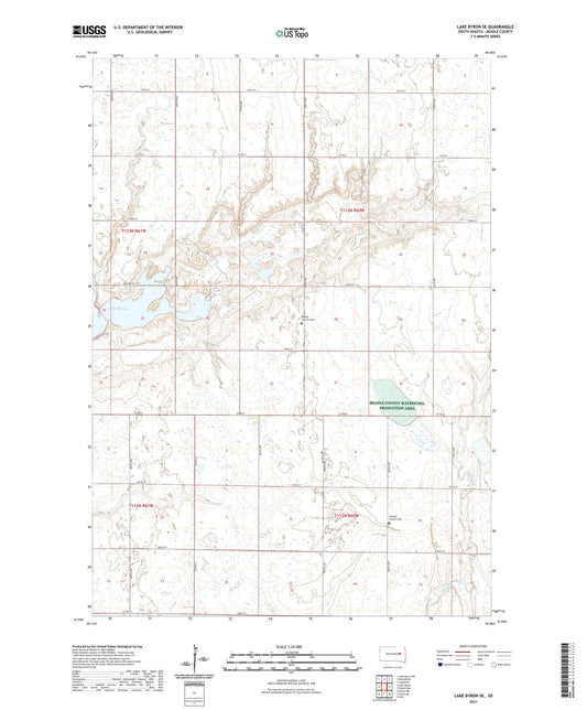 Lake Byron SE South Dakota US Topo Map Image