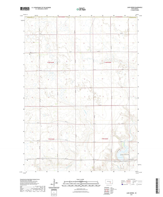Lake George South Dakota US Topo Map Image