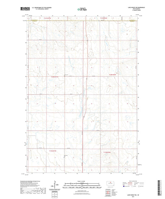Lake Hurley NE South Dakota US Topo Map Image