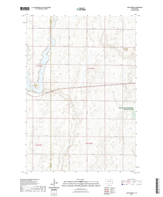 Lake Parmley South Dakota US Topo Map Image