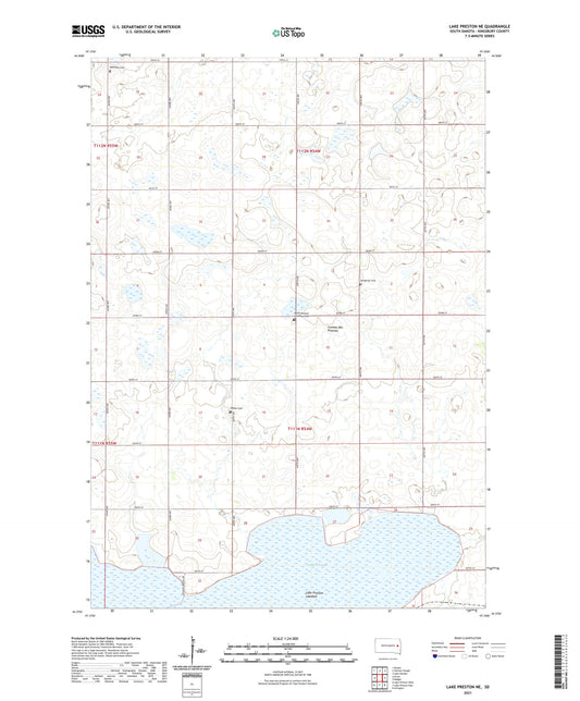 Lake Preston NE South Dakota US Topo Map Image