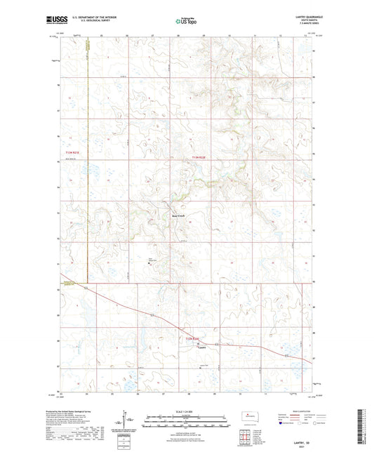 Lantry South Dakota US Topo Map Image