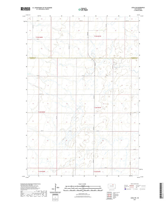 Leola SW South Dakota US Topo Map Image