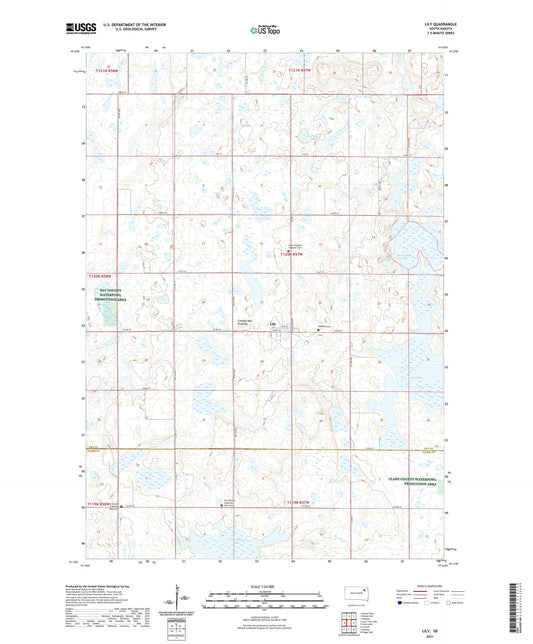 Lily South Dakota US Topo Map Image