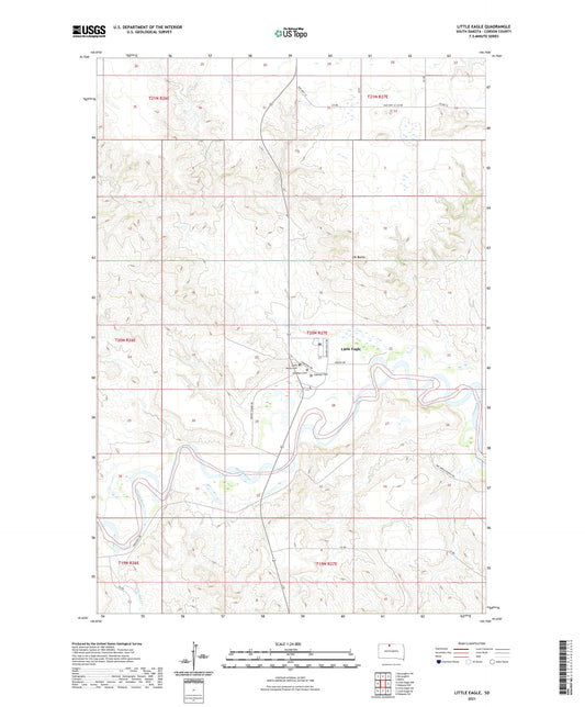 Little Eagle South Dakota US Topo Map Image