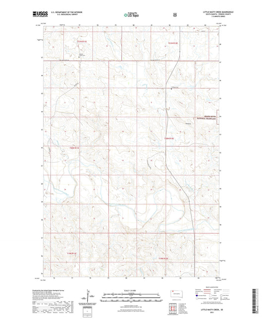Little Nasty Creek South Dakota US Topo Map Image