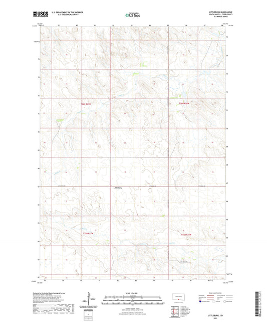 Littleburg South Dakota US Topo Map Image