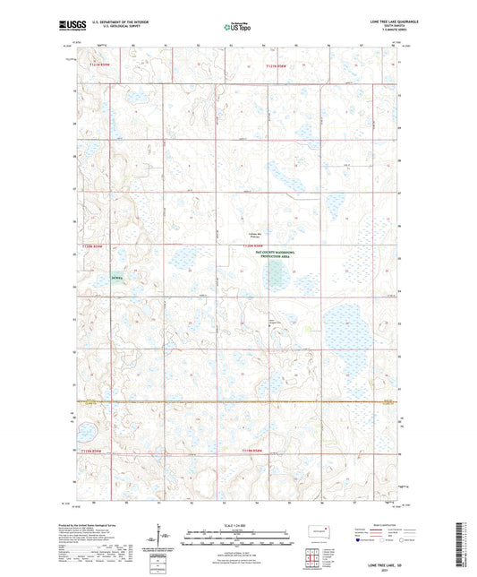 Lone Tree Lake South Dakota US Topo Map Image